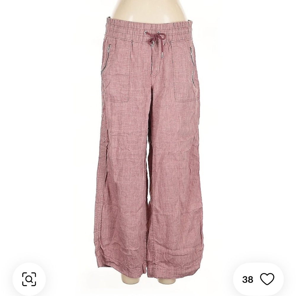 Athleta Linen Wide-Leg Pants